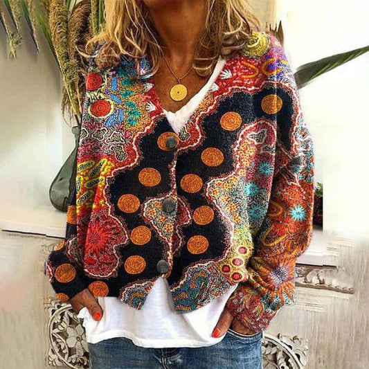 Everly™ Vibrant Button-Up Cardigan