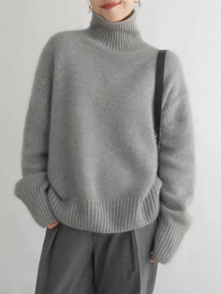 Isabella Cashmere Turtleneck Sweater