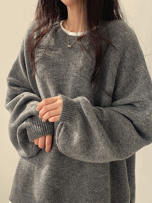 Noraya™ | Vintage Solid Knit Sweater