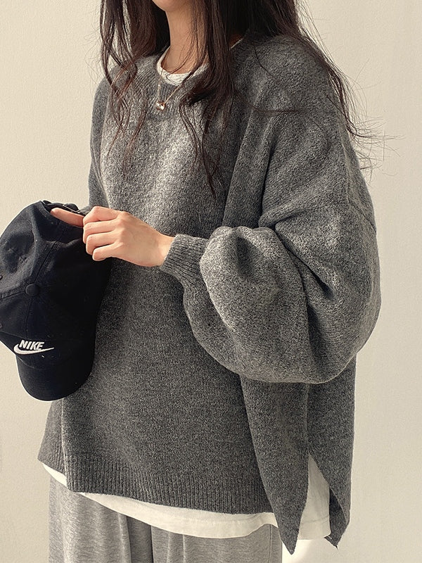 Noraya™ | Vintage Solid Knit Sweater