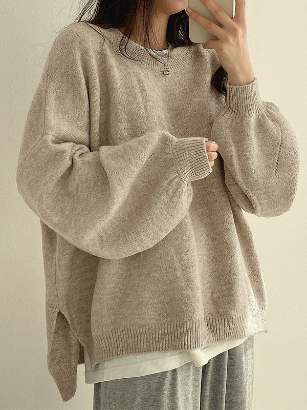 Noraya™ | Vintage Solid Knit Sweater