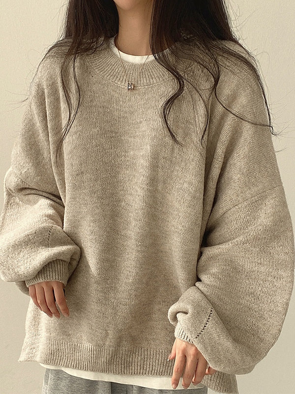 Noraya™ | Vintage Solid Knit Sweater