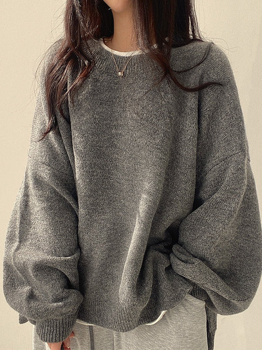 Noraya™ | Vintage Solid Knit Sweater